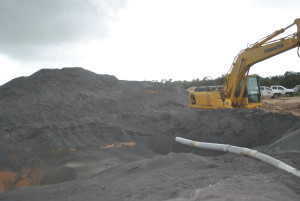 Area pesada concentrada num local para o carregamento